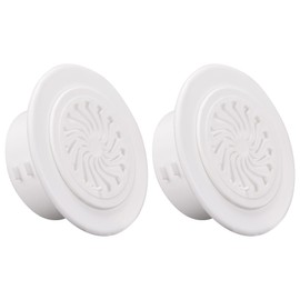 sourcing map Round Vent Cover, ABS Plastic Adjustable Air Vent Cover White for 2.4" - 2.8" Diameter Hole 2pcs