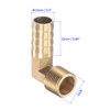 M METERXITY 2 x Screw Connectors Brass Angle 90 Degree