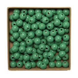 Wambere 100 adet 14 mm delikli renkli ahşap boncuklar, lotus ağacından ahşap boncuklar, doğal yuvarlak ahşap boncuklar, işlenmemiş ahşap boncuklar, ahşap, el işleri için, kendin yap takı, bileklik