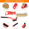 5 Pieces Multifunctional Wire Brush Set, Brass Wire Brush, Cleaning