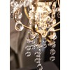 Surpars House Elegant Mini Chandelier Plug in Crystal Pendant Light,Golden