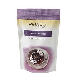 Mighty Leaf Loose Leaf Organic Breakfast Tea, 1 lb Pouch, Caffeinated Black Tea, Enjoy Hot or Iced, Perfect Plain or Sweetened, Ideal for Tea Infusers