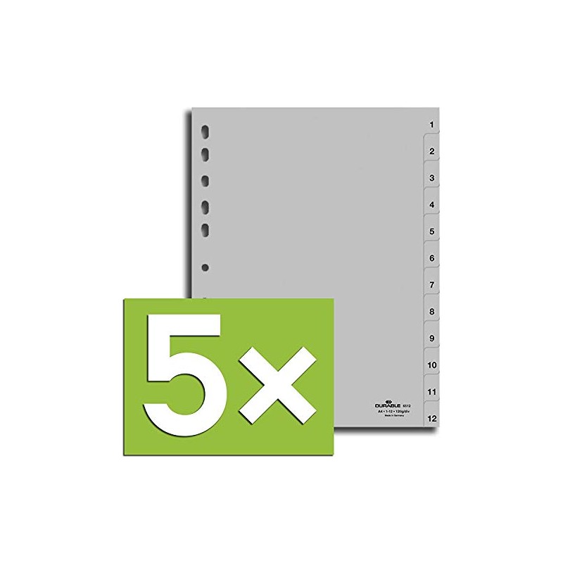 Durable Index for DIN A4, Full Coverage (Pack of 5,