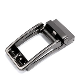 JASGOOD - Hebilla de carraca para hombre, hebilla de piel de repuesto, C-bright Black, Buckle only, for 1.38" strap