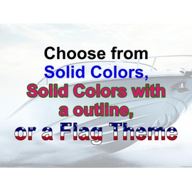 A Pair of Custom Boat Registration Numbers & Letters Marine Vinyl Sticker Decals. Choose Solid Color or Two Colors. (3" Tall x15 Wide)