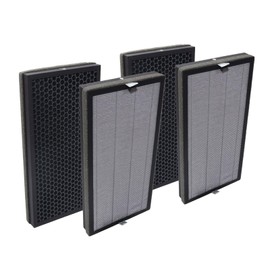 PUREBURG Replacecment Filter Set Compatible with ROVACS RV550 Air Purifier Large Room,2 Set (4 Filters) H13 HEPA Activated Carbon 3-Stage Filtration