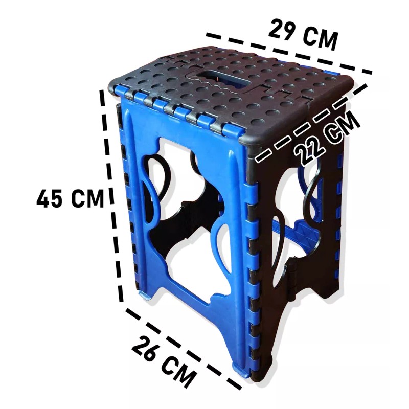 MDJ 1 Banco Plegable Grande Portatil Plastico 120kg Resistente