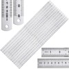 Lothee 12 Pieces Bulk Metal Yard Stick Large Stainless Steel