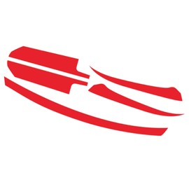 x xotic tech Front Bumper Hood Grille Strip Vinyl Decal Pre-Cut Sticker Compatible with Honda Accord Sedan 2018 2019 2020 2021 2022 (Red)