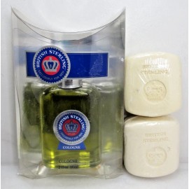 BRITISH STERLING EXCLUSIVELY FOR MEN COLOGNE 2 OZ & SOAP DU SAVON 3OZ - 3PCS SET