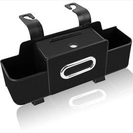 Multifunctional Car Back Seat Storage Organizer ‚Äì Car Storage Bag with 2 Cup Holders, Tissue Box, Hooks & Phone/Key/Ticket Holder ‚Äì Universal Car Interior Accessories for Stowing & Tidying