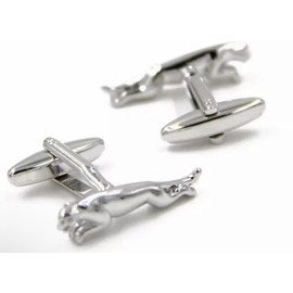 ROYALTY LONDON LUXURY Copper Animal Cufflinks 3D Leopard Panther Jaguar Links Silver Cufflink Button Men's Jewelry Gift Set Gift Boxed Pair