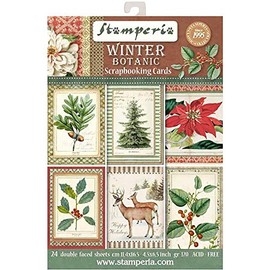 Stamperia Winter Botanic Scrapbooking Cards sbbpc06