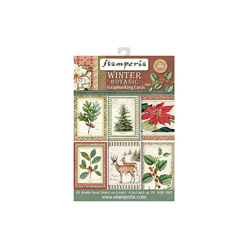 Stamperia Winter Botanic Scrapbooking Cards sbbpc06