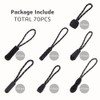 HOLDALL 70 Pack Zipper Pull Replacement, 7 Styles Paracord Zipper