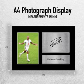 HWC Trading A4 Raheem Sterling England Gifts Printed Signed Autograph Picture for Football Fans and Supporters