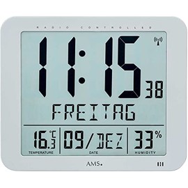 Modern clock with quartz movement from AMS