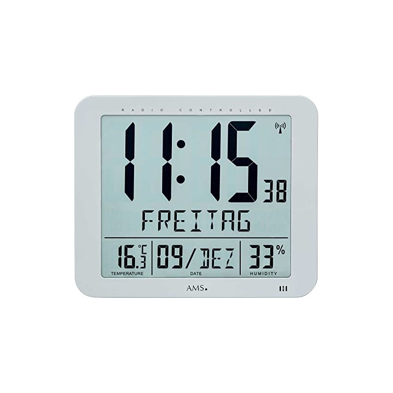 Modern clock with quartz movement from AMS