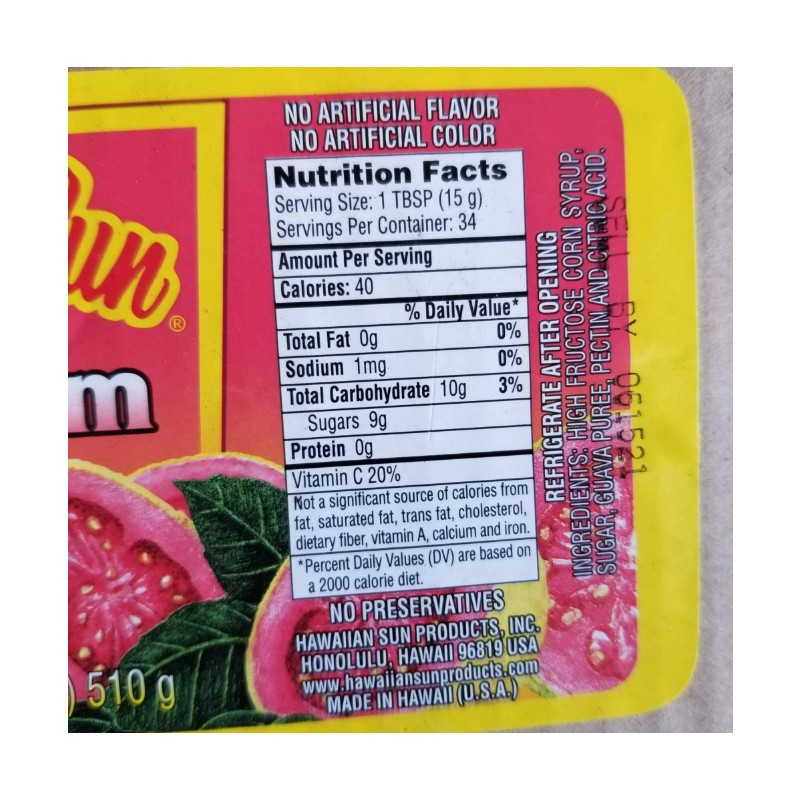 Hawaiian Sun 🌺 Hawaiian Sun Guava Jam 10 oz. A