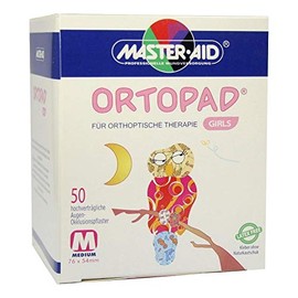 Ortopad for Girls Medium Eye Occlusion Plasters, Pack of 50