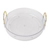 Round Storage Tray 360 Degree Rotating Waterproof Clear Desktop Organizer