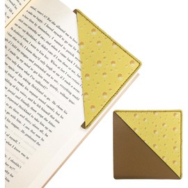 Cheese Leather Bookmarks, Book Accessories for Reading Lovers, Unbreakable Page Markers for Women Men Girls Boys Student Teacher Kids Birthday Gifts