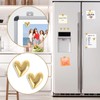 20 Pcs Refrigerator Magnets Gold Heart Shaped Decorative Fridge Magnets