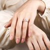 JALOKIVI 1.2CT 925 Sterling Silver Engagement Rings for Women Cushion