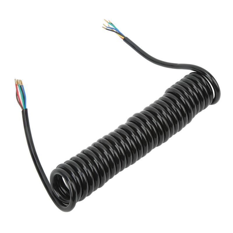 Trailer Extension Coiled Cable 12.8ft 20AWG 7 Core Polyurethane Copper