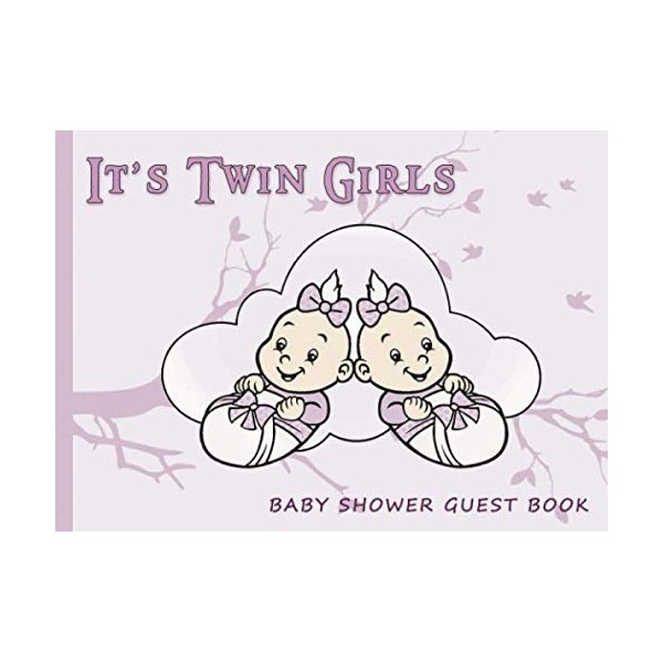 It's Twin Girls Baby Shower Guest Book: Twins Woodland Theme