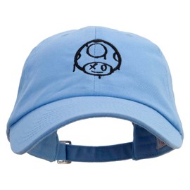 Mario Family Embroidered Made in USA Unstructured Washed Twill Cap - Carolina Blue OSFM