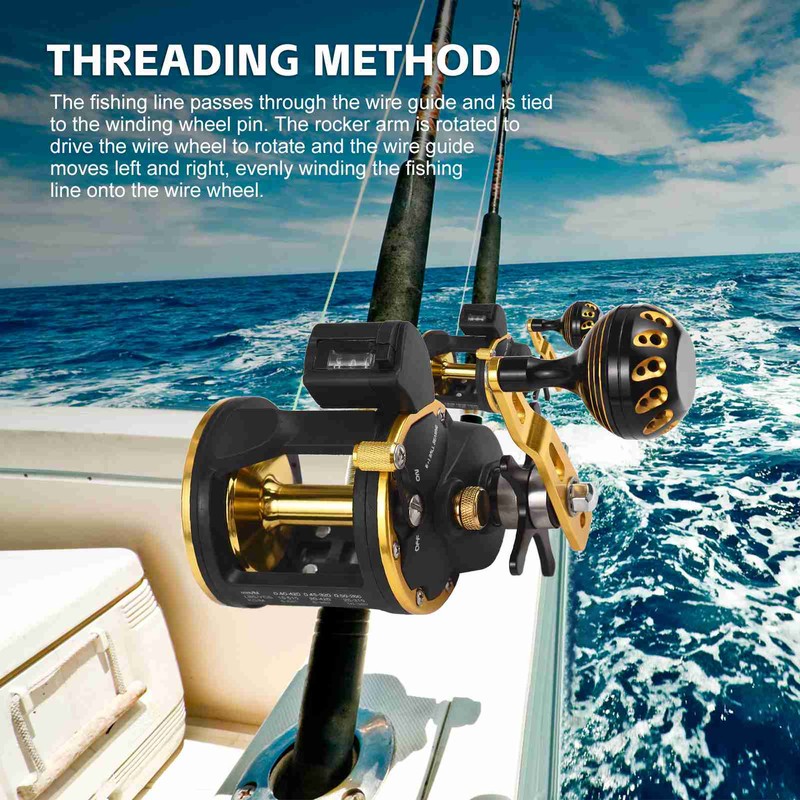 Fishing Reel Line Counter Reel 6+1 Ball Bearings Left/Right Ice