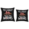 Compost Bin Vermicomposting Worm Compost Worm Farming Throw Pillow