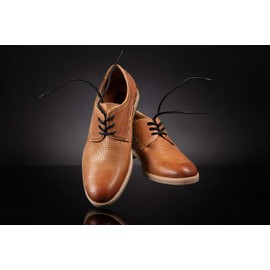 Kaps Waxed Thick Shoelaces 100% Natural Cotton Waxed Surface Shoelaces for All Shoe Types Available in Four Lengths 60-120cm, 91-Black