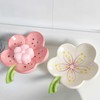 MZSX Ceramic petals Soap Dish, White Ceramic Soap Dish with