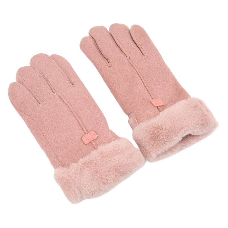 Pink USB Heating Gloves Hand Warmer Touch Screen Design Adjustable