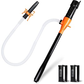 PUMPTOR Fuel Transfer Pump Battery Powered - Portable Gas Pump With Clip - Orange