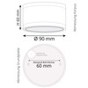 SSC-LUXon CELI-WX Surface-Mounted Spotlights Flat IP44 for Outdoor and Bathroom