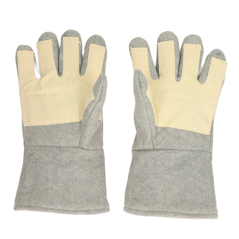 1 Pair Heat Resistant Gloves Separate Fingers Hot Proof Mitts