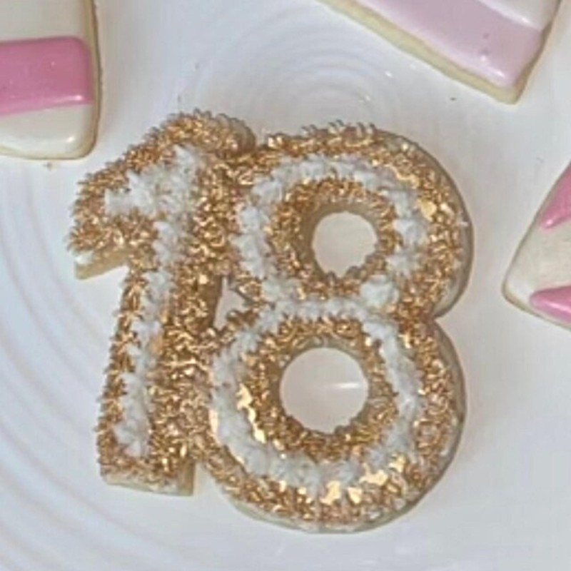 Sweet Prints Inc Number 18 Cookie Cutter - Dishwasher Safe