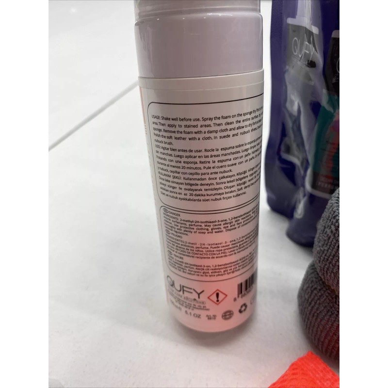 QUFY Shoe Care Solutions Shoe Care Kit Microfiber Cloth Foam