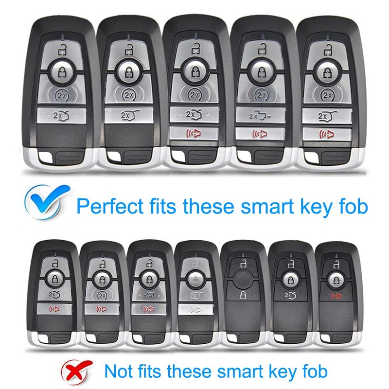 Key Fob Cover for Ford with Keychain Explorer Bronco Escape