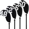 4pcs Golf Wedge Headcovers Set Premium Neoprene One-side Number Printed
