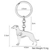 TIZURO Edelstahl Whippet Hund Schlüsselanhänger Welpe Haustiere Autoschlüssel Schlüsselringe Schmuck