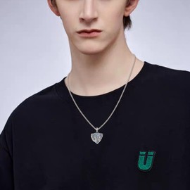 URONE St Michael Locket Chain 925 Sterling Silver Saint Michael Locket Pendant Necklace Religious Christian Jewellery Gift for Men Women, Sterling Silver, No Gemstone