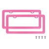 2PCs Creathome Stainless Steel License Plate Frames with Shining Red