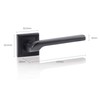 Yale Square Door Handle 7 Black Siena Euro Cylinder Passage