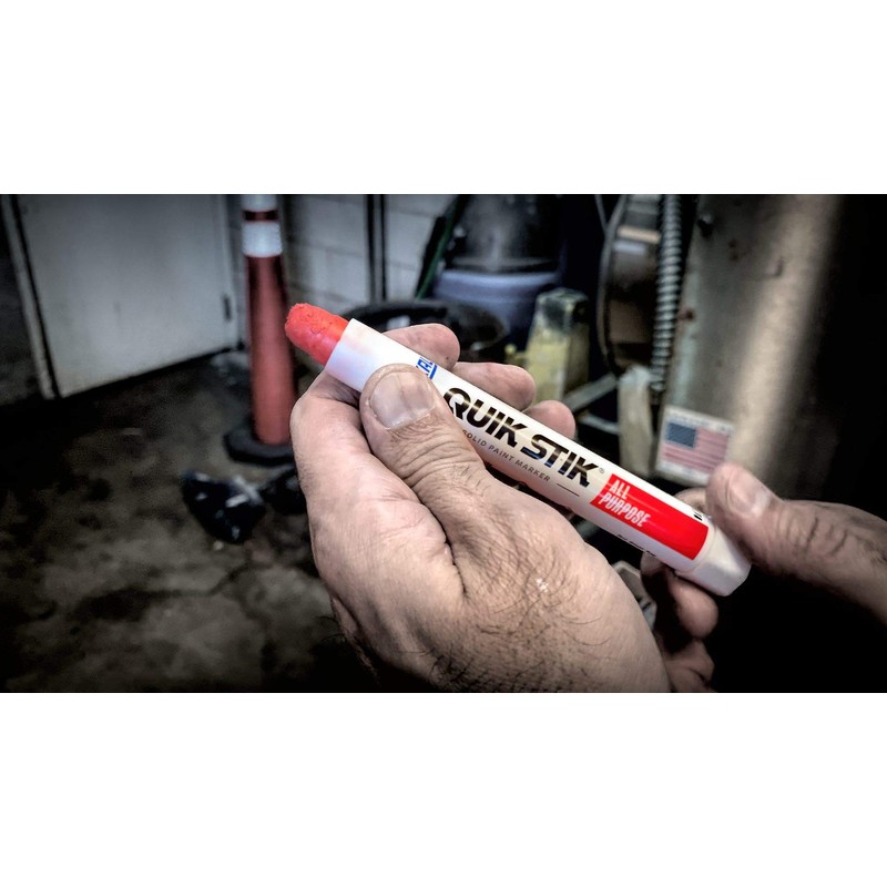 LACO Markal Industrial Marker, "Quick Stick", White, 61051