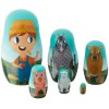 Imagination Generation Busy Barnyard Farm Animals Wooden Nesting Doll Set