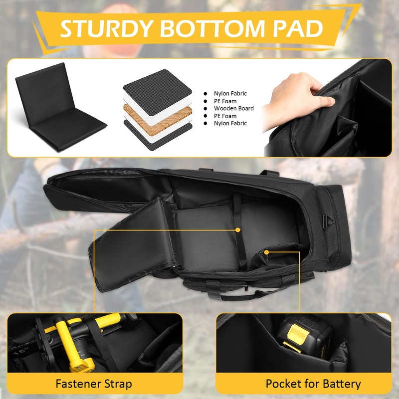 Chainsaw Carrying Case - Tactical Style Waterproof Storage Bag for
